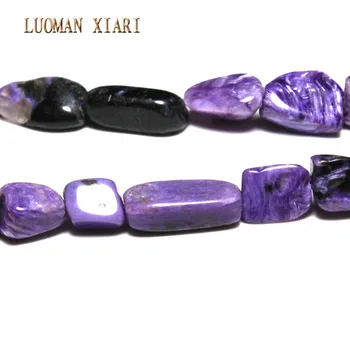 Veľkoobchod Štrku Tvar Nepravidelného 6-9 mm Charoite Prírodné Purple Stone Korálky Pre Šperky, Takže DIY Náramok, Náhrdelník Strand 15