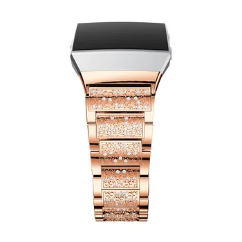 Luxusné Crystal Legovanej ocele Watchbands Pre Fitbit Iónové popruhy Smart Príslušenstvo Náhradné Náramok Klasické Hodinky s diamond