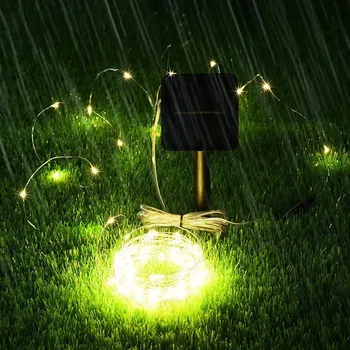 20M Solárne Lampy LED Reťazec Svetlo Vianočné GardenWedding Party Dekorácie Vonkajšie Osvetlenie